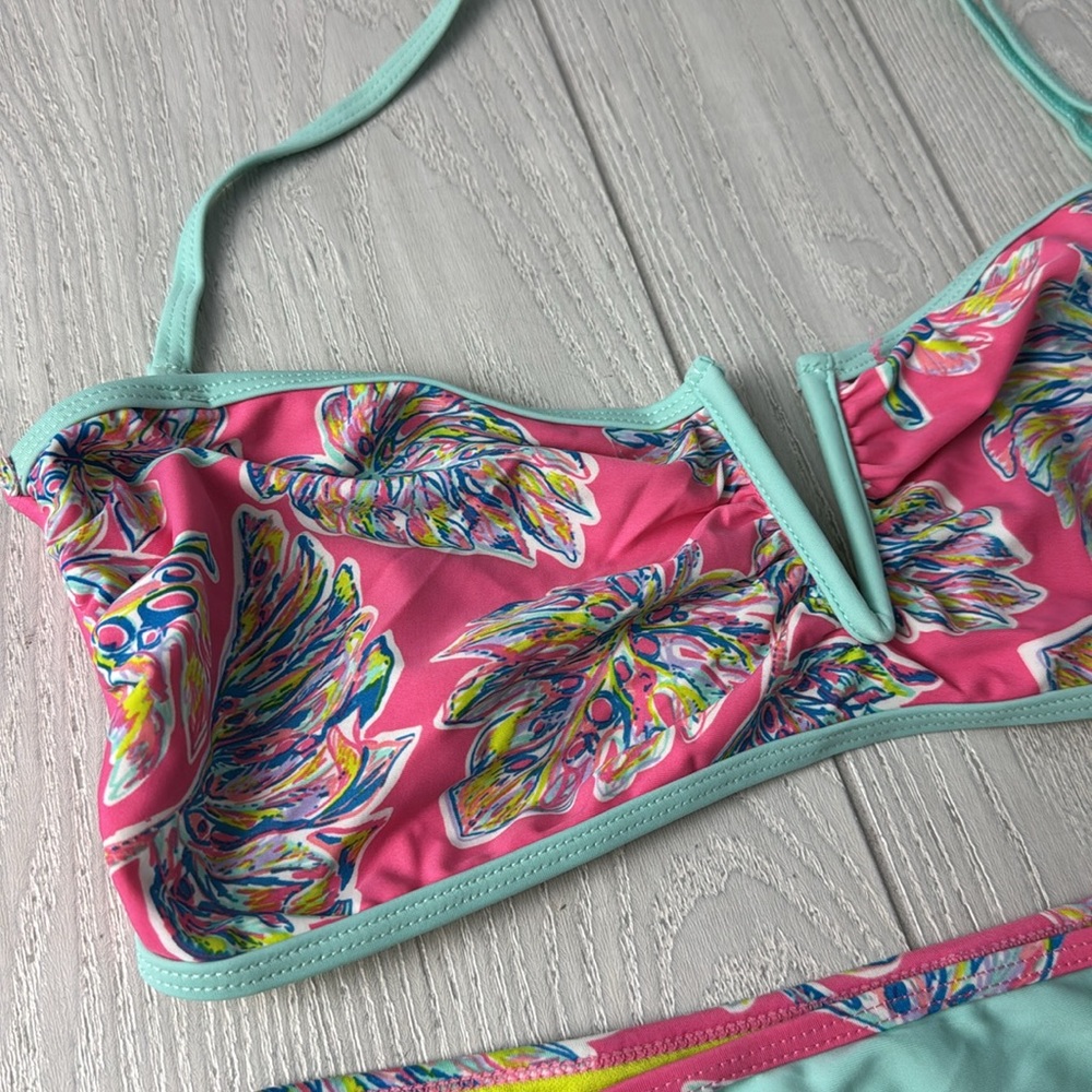 YMI Bikini XL Aqua and Pink floral set, 2 pieces - Picture 3 of 10